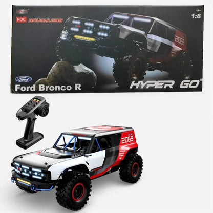 MJX  HYPER GO H8P 1:8 Scale Ford Motor Company Ford Bronco R Licensed 4WD RC Rock Crawler – Brushless Motor, 80A ESC, High-Speed Off-Road Remote Control Vehicle