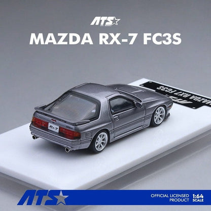 ATS 1:64 Mazda RX-7 Mk2 FC3S – Silver Grey | Retractable Headlights Diecast Model (ATS880203)