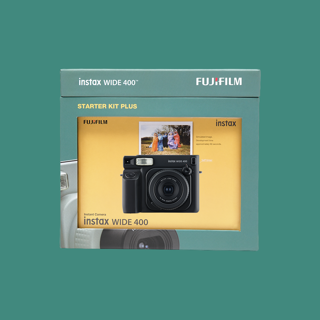 Fujifilm Instax Wide 400 Instant Camera Starter Kit Plus Green | Includes 20 Shots Film & Photo Album | Wide Format Instant Camera