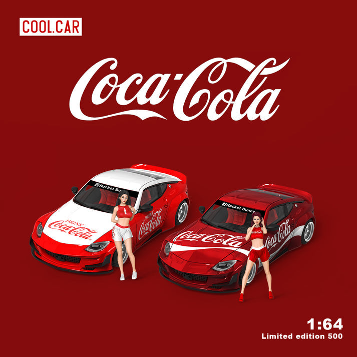 Cool Car 1:64 Nissan 400Z Coca-Cola Limited Edition Diecast Model Car | Set of 2 Variants with Figure