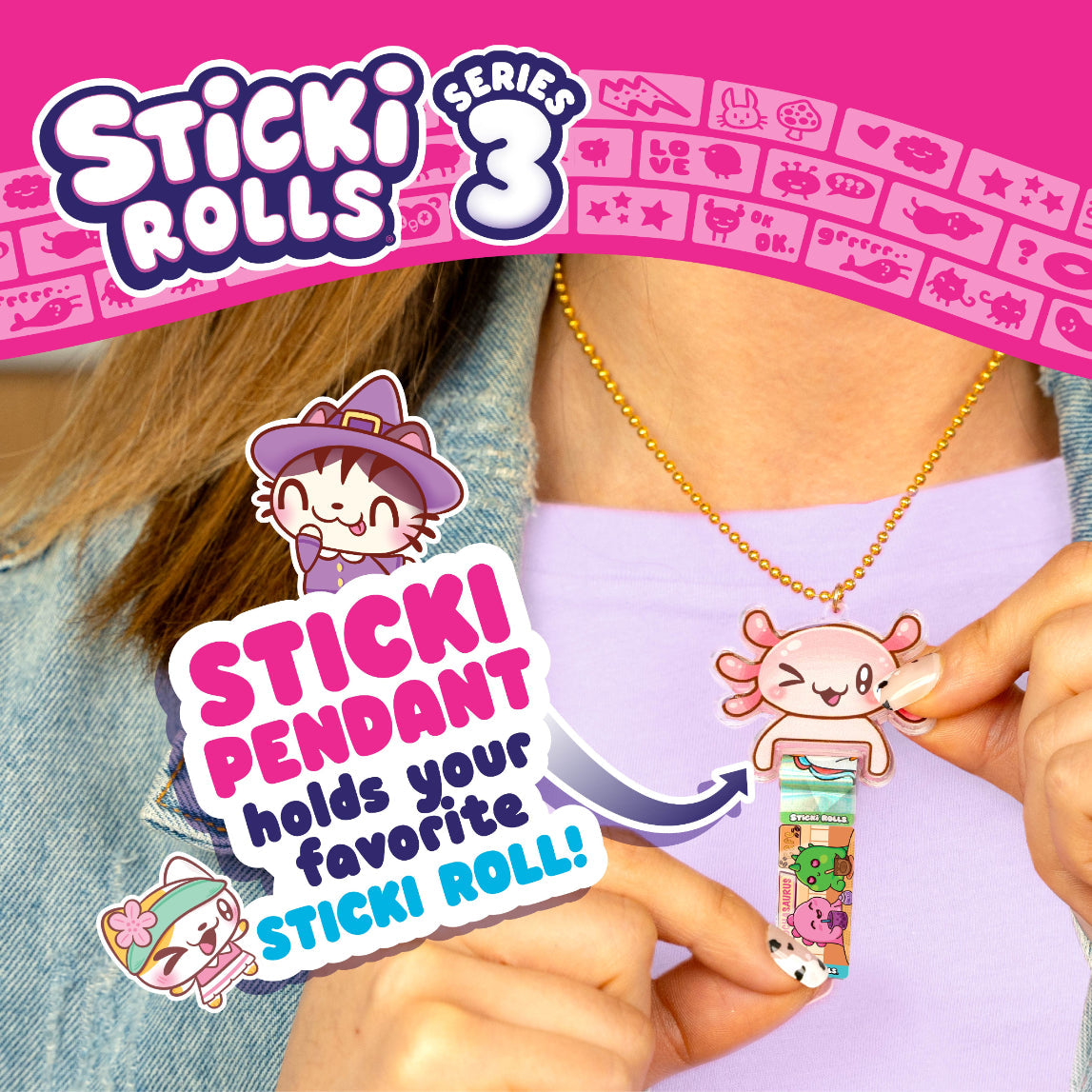 Sticki Rolls Series 3 Pendant & Bracelet - features