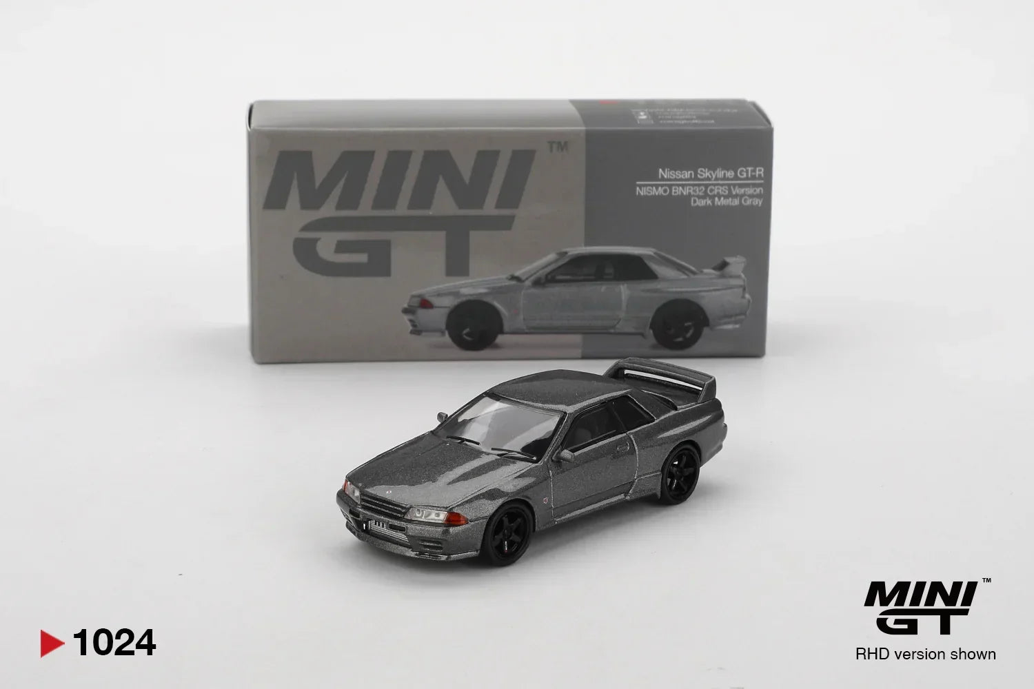 Mini GT 1:64 Nissan Skyline GT-R BNR32 NISMO CRS Dark Metal Gray