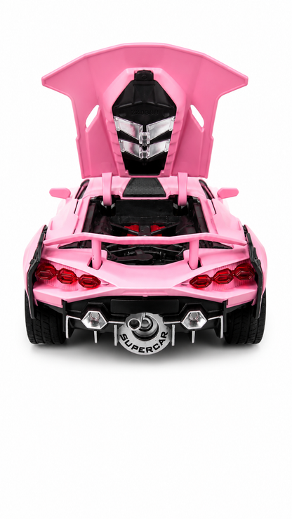 Joy Junction Lamborghini Sian FKP 63 1:24 Scale Die-Cast Model Car with Display Case – Opening Doors Premium Hypercar Collectible (Pink)