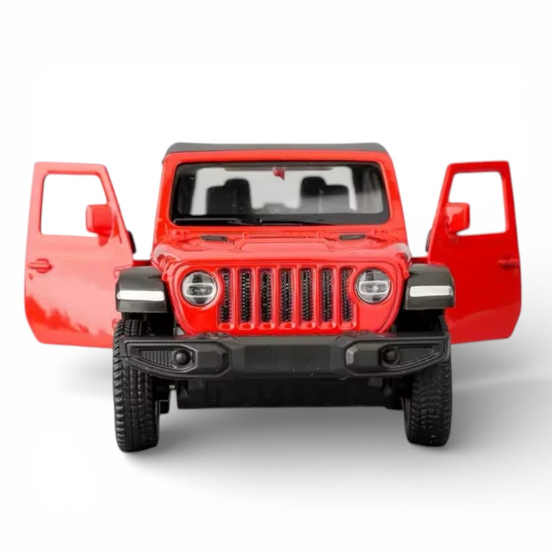 RMZ City 1:36 Jeep Wrangler Rubicon Alloy Diecast Model Car – Pull Back & Go | Openable Doors | 2 Color Variants
