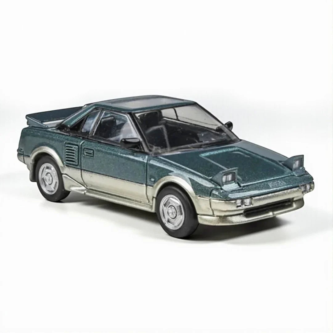 PARA64 1:64  Toyota MR2 MK1 1985 Green / Gold LHD Diecast Car By-Paragon