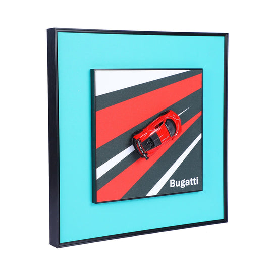 Bugatti Die-Cast Car Decorative Wall Frame: Showcase Automotive Elegance