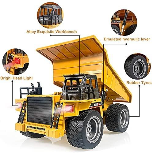 Huina 1:18 RC Dump Truck | Heavy-Duty Remote Control Construction Tipper Lorry Toy