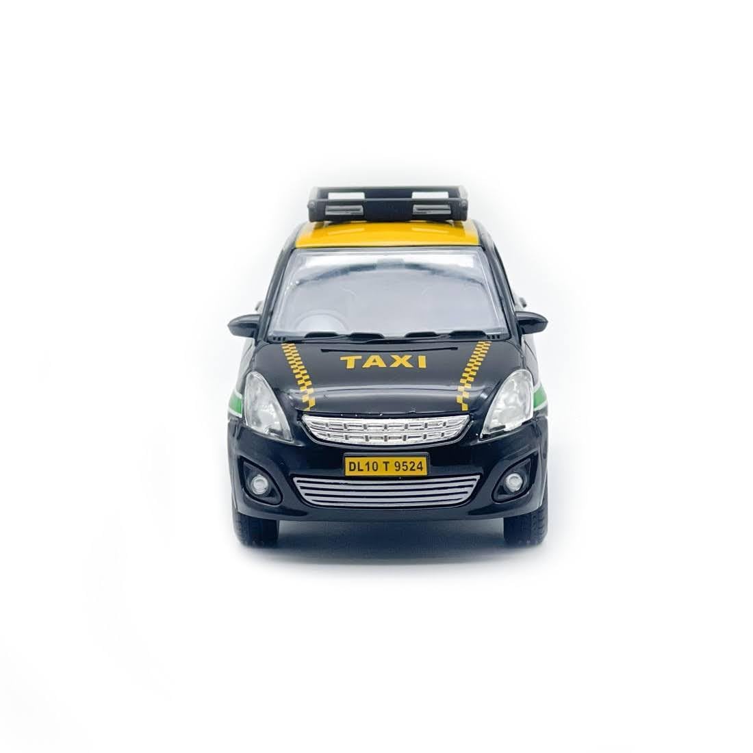 Centy Public Commuters Urban Taxi Twin-Tone Cab Pull Back Toy Car – Black Taxi Model for Kids 3+ Years