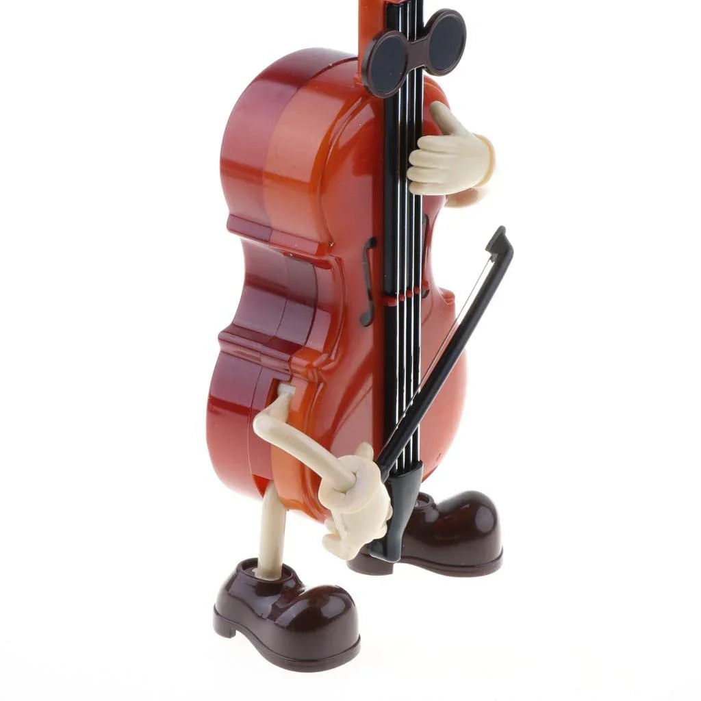 Music Box,Violin Style Dancing Figure Cartoon Gentleman | For Gift & Home Decorative Musical Guitar-Size-20CM