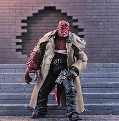 Wounded Hellboy Action Figure – Series II Movie Collectible with Samaritan Handgun (7 Inch)- High Quality