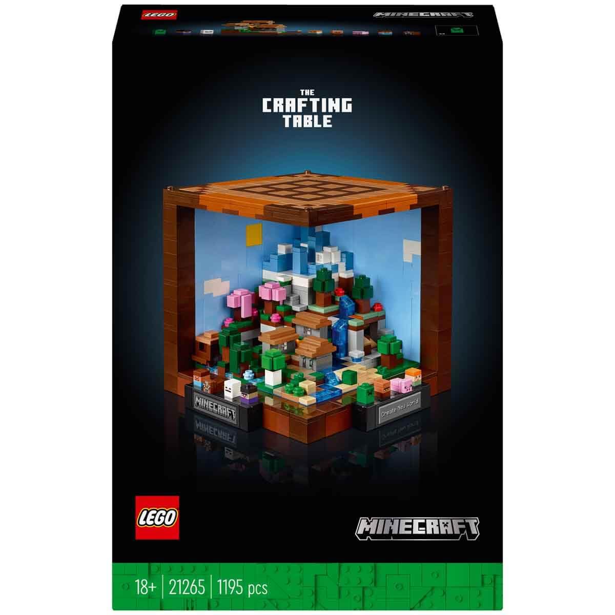 LEGO Minecraft Workbench 15th Anniversary Game Adventure Set 12 Biomes 8 Microfigures Surprises Gift Idea for Adult Fans 21265