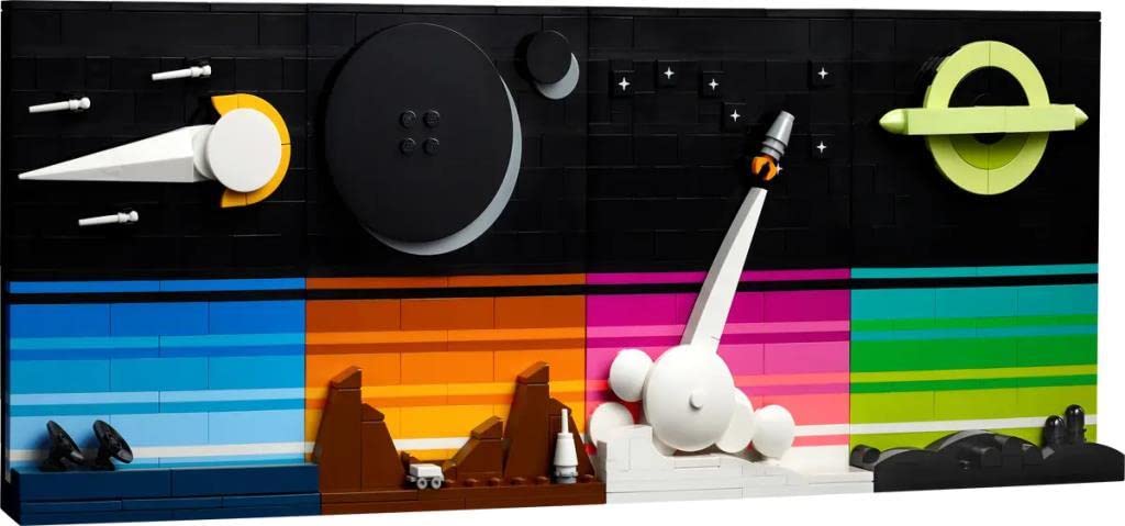 LEGO 21340 Ideas Tales of the Space Age Building Set for Adults – Space-Themed 3D Postcard Display Model (688 Pieces)