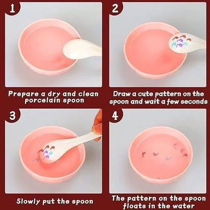 DIY Floating Whiteboard Marker With Creative Spoon (12 Colours).