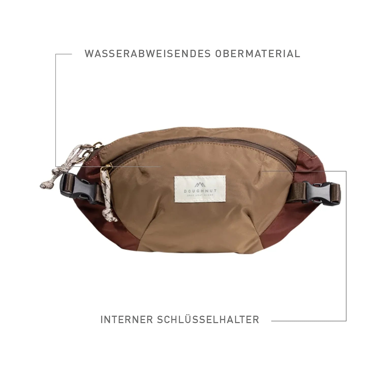 Doughnut Macaroon Jungle Series Backpack – Maroon × Khaki (16 L, 14″ Laptop, Unisex) - Jaiman Toys