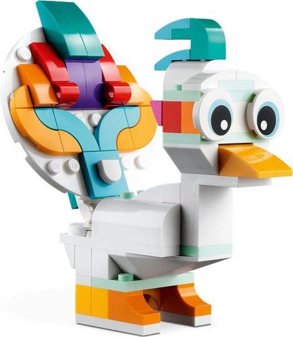 LEGO 31140 Creator 3in1 Magical Unicorn Building Set (145 Pieces) | Unicorn, Seahorse & Peacock Models | Fantasy Animal Toy for Kids 7+