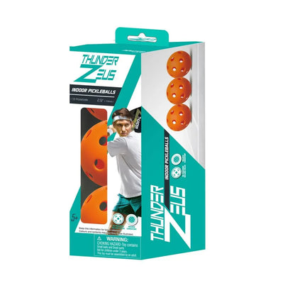 Innov8 Indoor Pickleball Balls, 26 Holes, Pack of 3, Orange - Jaiman Toys