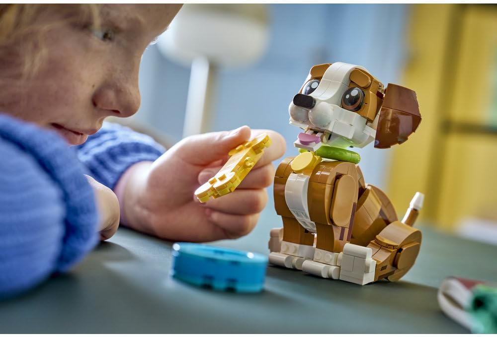 LEGO - 31382 Creator 3in1 Cute Animals: Playful Puppy Dog Toy - Pet Animal Figure Transforms into a Squirrel or Duck - Creative Birthday Gift for 8+ Year Old Girls & Boys