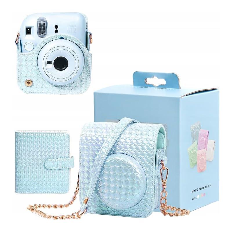 Instax Mini 12 Set Iridescent PU Case 64-Photo Album for