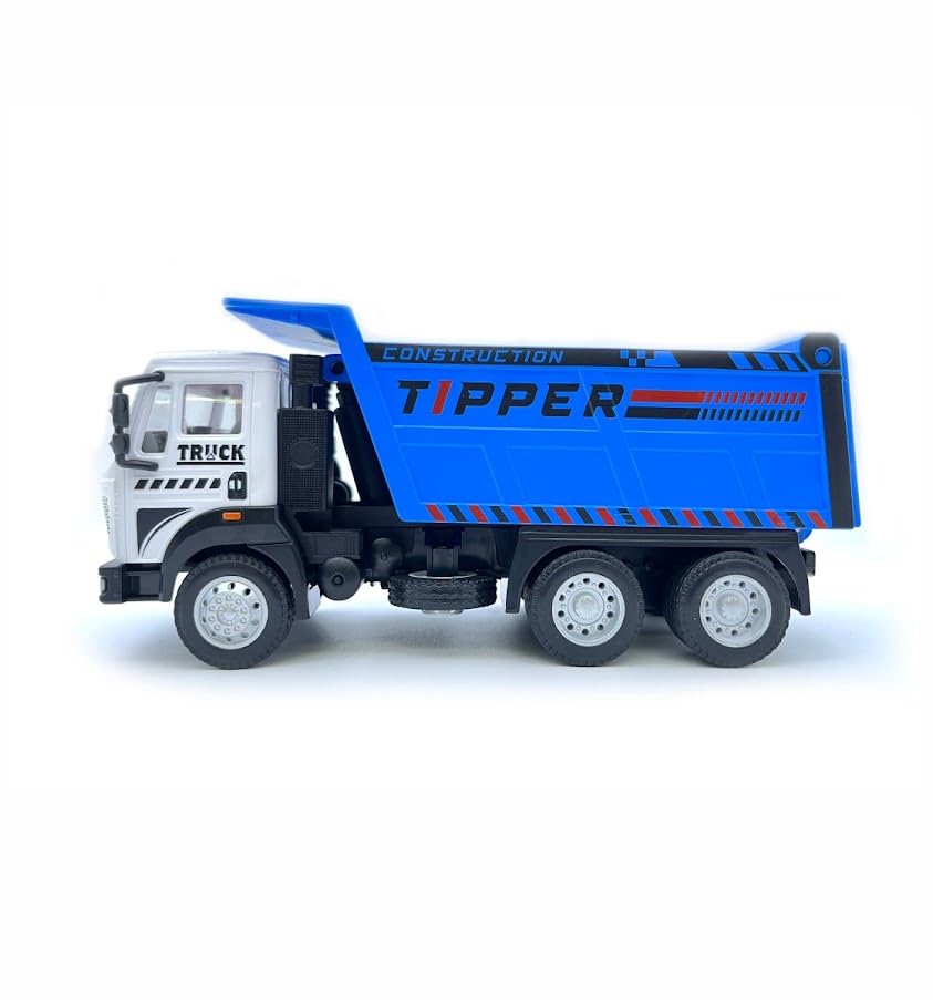 Centy Dig & Build Magna Truck Series Tipper Truck Pull Back Action Toy Blue & White | Construction Dump Truck for Kids Age 3+ | BGX