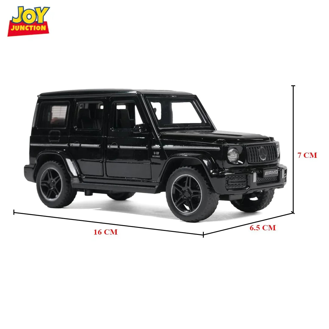 JOY JUNCTION Mercedes-Benz 1:32 Scale Alloy Metal Pullback Die-Cast Car – Black with Lights, Music & Openable Doors - Jaiman Toys