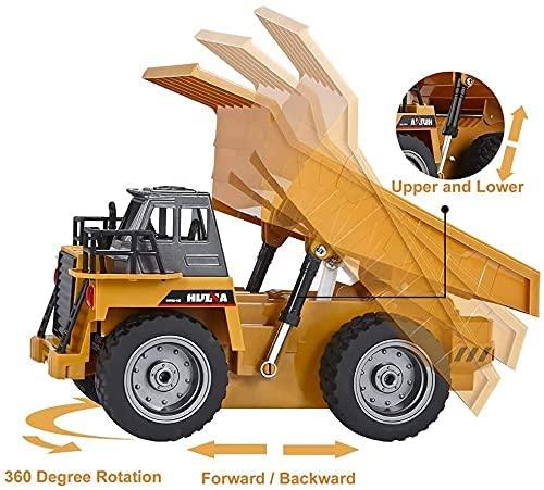 Huina 1:18 RC Dump Truck | Heavy-Duty Remote Control Construction Tipper Lorry Toy