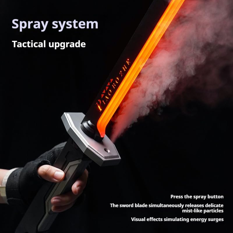 Sparkblade LED Sword with Smoke & Spark Effects – 7-Color Light Katana with Sound FX | Anime Cosplay Prop