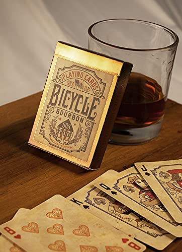 Bicycle Bourbon Playing Cards – Vintage Poker Deck with Air-Cushion Finish & Copper Foil Tuck Box