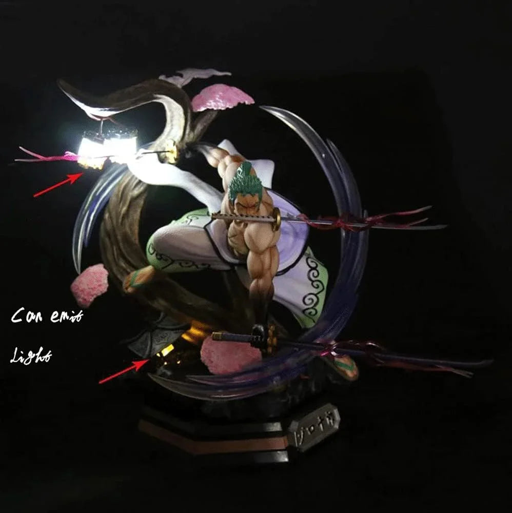 Roronoa Zoro 39cm GK Anime Figure with LED Light | One Piece Collectible Model - Jaiman Toys