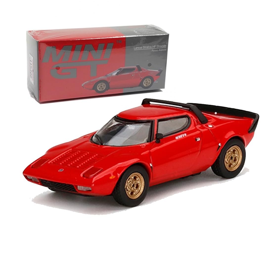 Mini GT Die-Cast Collector's Model - Lancia Stratos HF Stradale in Rosso Arancio"