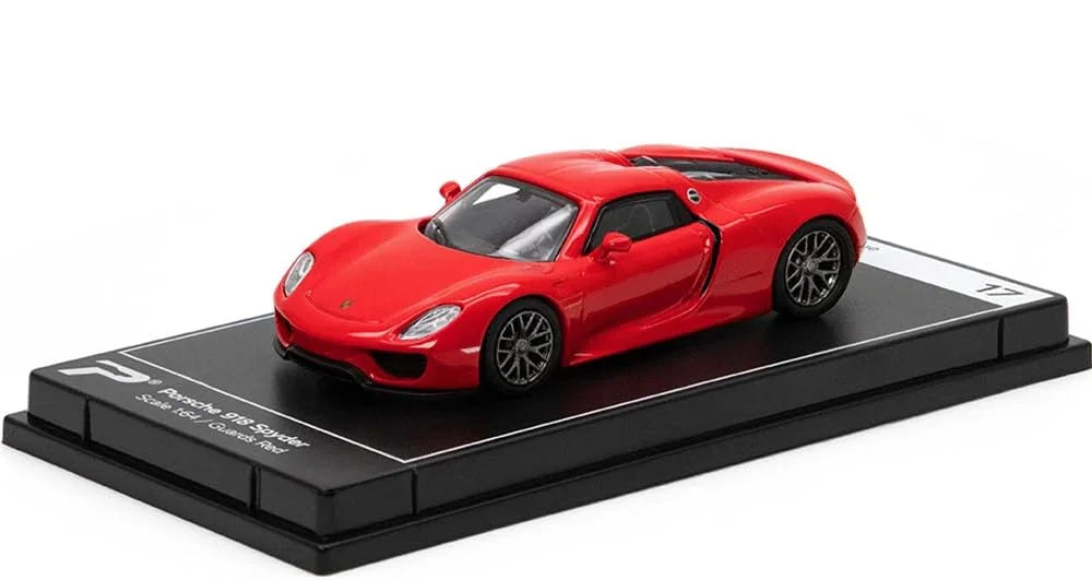 PosterCars 1:64 Porsche 918 Spyder – Guards Red | Hypercar League Collection Diecast Model - Blister Pack - Jaiman Toys