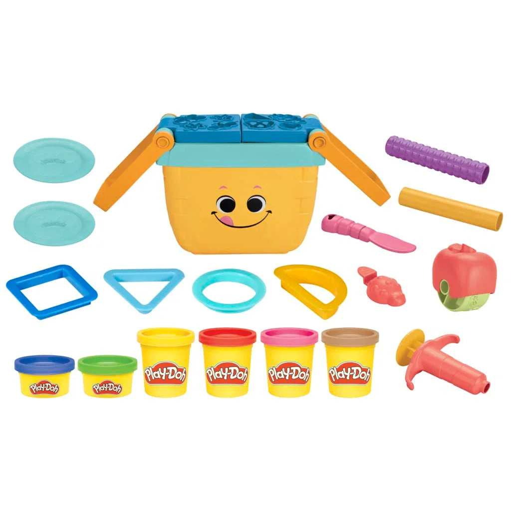 Play-Doh Picnic Basket Playset – 12-Piece Creative Food-Making Kit with 6 Colors - Jaiman Toys