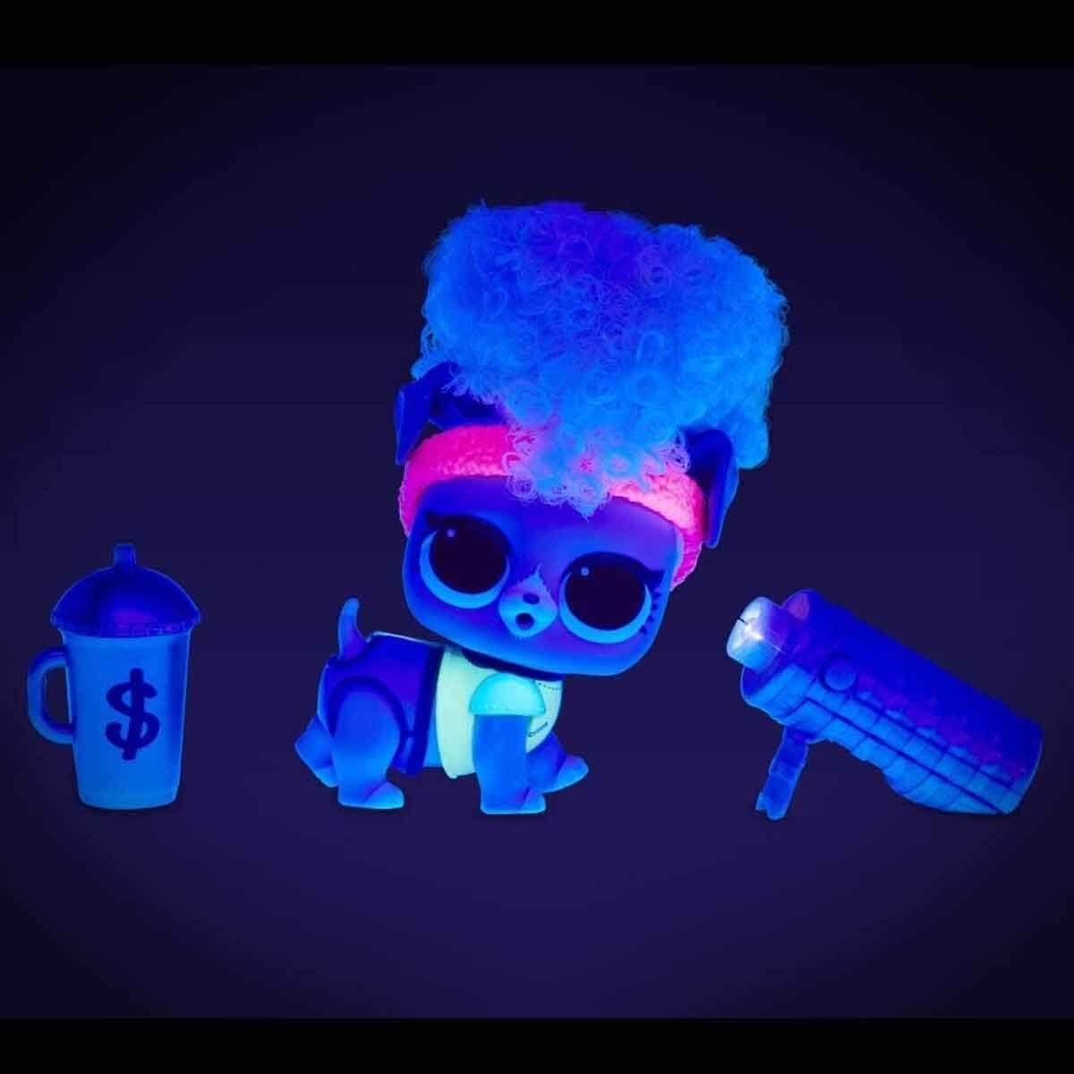 L.O.L. Surprise! Lights Pets – Collectible Glow-in-the-Dark Pet Toy with Accessories & Blacklight Surprise