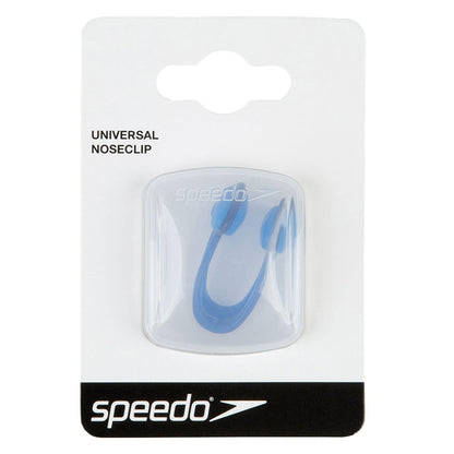 Speedo Universal Unisex Adult Swimming Nose Clip with Memory Plastic Frame, Soft Silicone Pads and Reusable Case – Navy, One Size