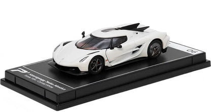 PosterCars 1:64 Koenigsegg Jesko Absolut 06 – Crystal White Acrylic Box | Hypercar League Collection Diecast Model - Jaiman Toys