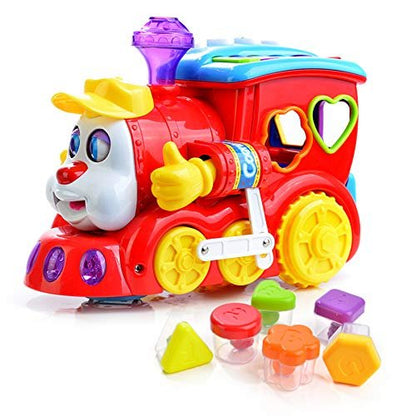 HOLA 556 Baby Toy Train With Lights and Music Learning Educational Toy