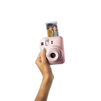 Fujifilm Instax Mini 12 Instant Camera + 10 Shots Films + 1x iRide Camera Case + 1x Photo Storage Box + 10x Photo Hanging 1 Set + 1x Close up Selfie Lens (Blossom Pink, Mini 12)