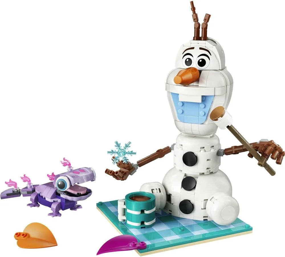 LEGO 43287 Disney Frozen Olaf and Bruni's Picnic Fun Toy - Snowman Figure w/a Picnic Blanket & Accessories - DIY Bedroom Decor - Gift for 7+ Year Old Girls & Fans