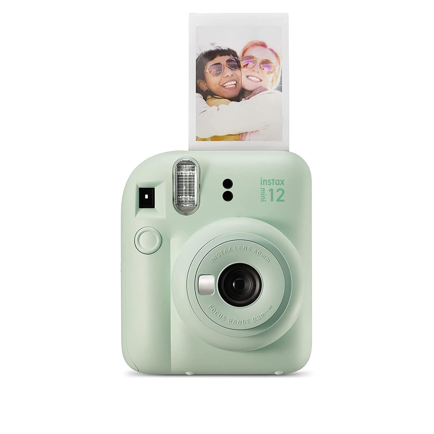 Fujifilm Instax Mini 12 Instant Camera + 10 Shot Films + PU Leather Camera Case + Instax Photo Album 64 Sheets + Closeup Selfie Lens (Mint Green, Mini 12)