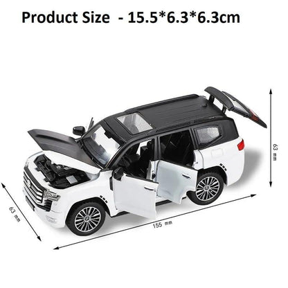 1:32 Toyota Land Cruiser LC300 Diecast Metal Model Car – Pull Back Toy with Openable Doors, Light & Sound (Multicolor) - Jaiman Toys