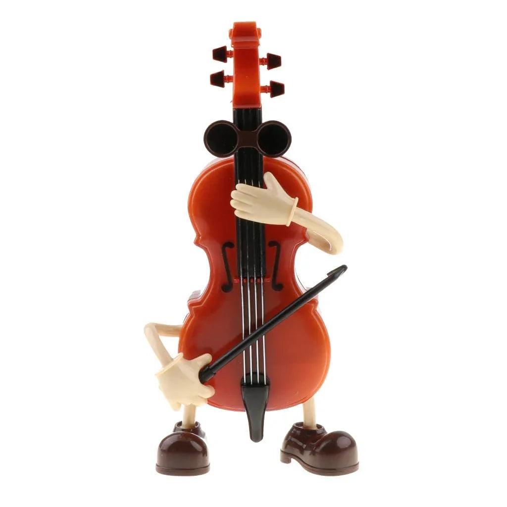 Music Box,Violin Style Dancing Figure Cartoon Gentleman | For Gift & Home Decorative Musical Guitar-Size-20CM