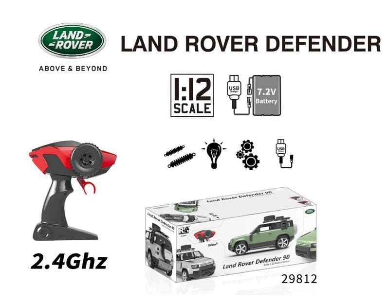 Land Rover Defender 1:12 RC Car – Official Licensed Rechargeable Remote Control