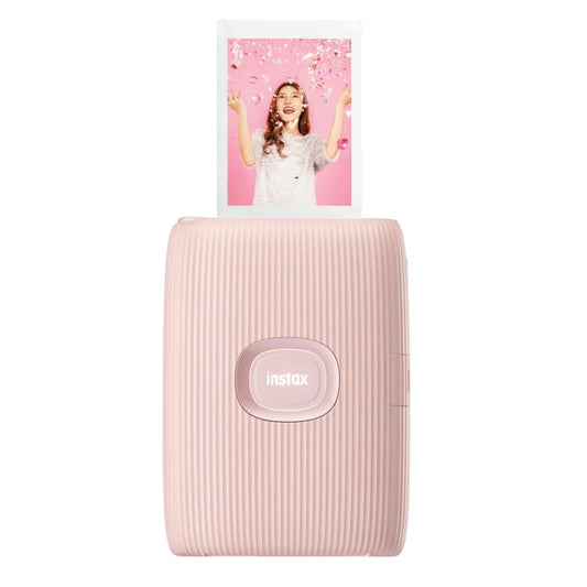 Fujifilm Instax Mini Link 2 Smartphone Printer + 20 Shot Films + 1x Instax Printer Protective PU Leather Case + 1x Instax Photo Storage Box (Mini Link 2, Pink)