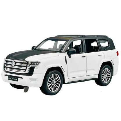 1:32 Toyota Land Cruiser LC300 Diecast Metal Model Car – Pull Back Toy with Openable Doors, Light & Sound (Multicolor) - Jaiman Toys