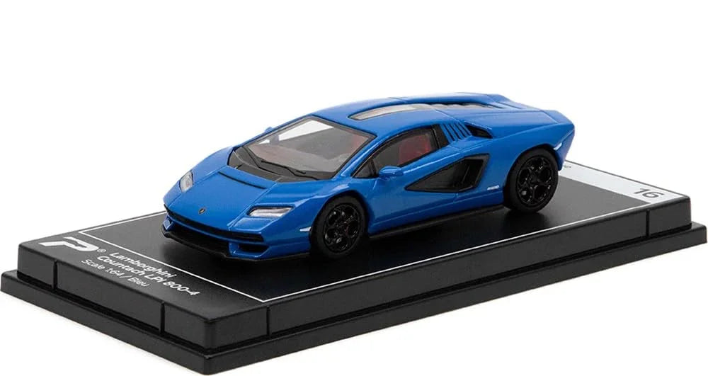 PosterCars 1:64 Lamborghini Countach LPI 800-4 – Blue Edition | Hypercar League Diecast Collector Model - Jaiman Toys