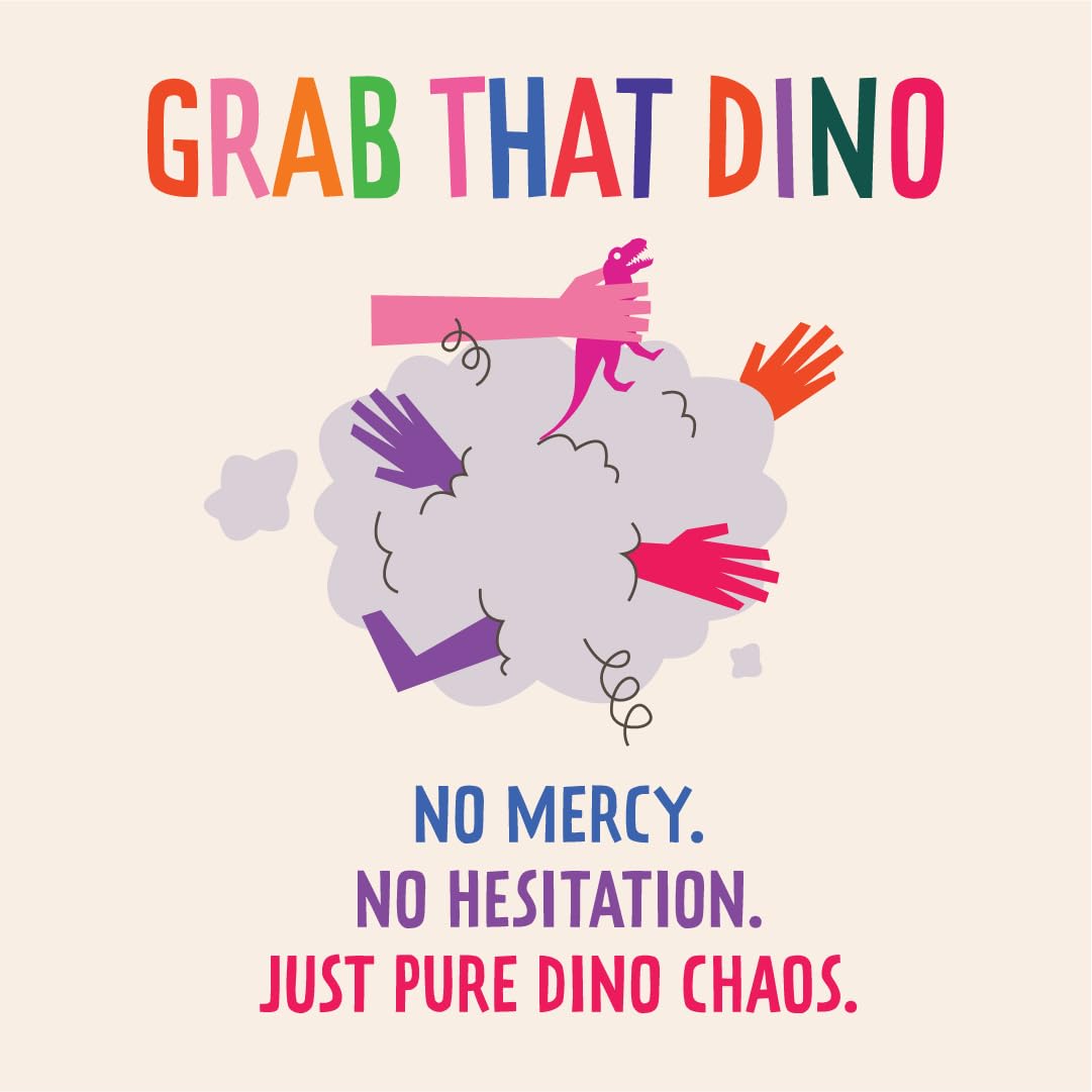 Grab That Dino Reflex Card Game by Blue Orange Games – Fast & Funny Family Party Game for Kids & Adults (3–8 Players, Ages 7+)