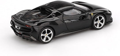 BBR Models 1:64 Ferrari 296 GTB Nero Daytona Limited Edition Die-Cast Model Car – Premium Black Sports Car Collectible