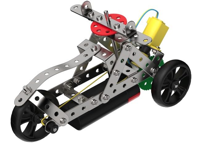Zephyr Mechanix Steel Robotix Motorized Construction Kit – 114 Pieces, 8 Models, STEAM Toy, Ages 8+