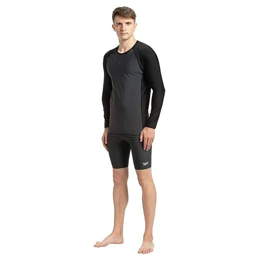 Speedo Men’s Endurance 10 Long Sleeve Suntop | UV Protection & Chlorine-Resistant Swimwear - Jaiman Toys