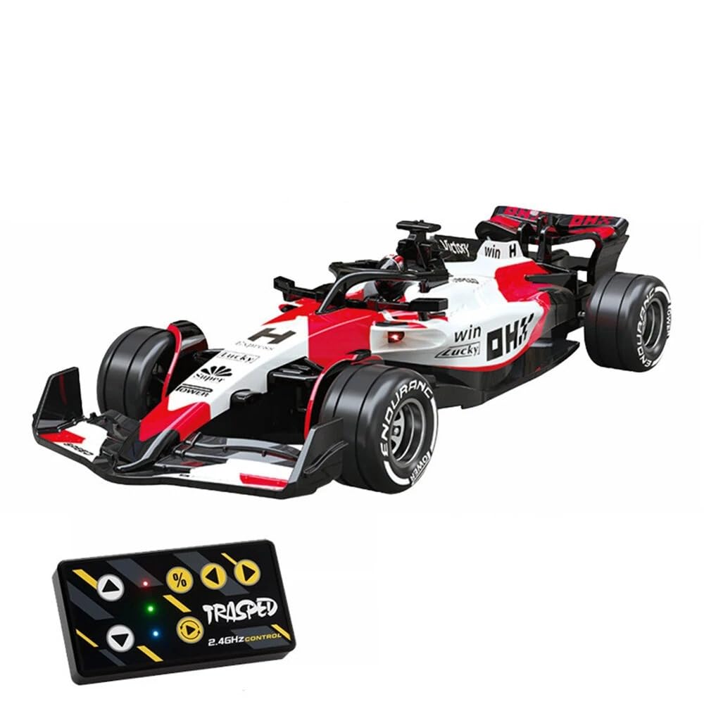 Trasped 1:64 Die-Cast Metal F1 Mini RC Racing Car with LED Lights – 2.4GHz Remote & App Control, USB Rechargeable Alloy Racing Car for Kids & Collectors (2 Variants)