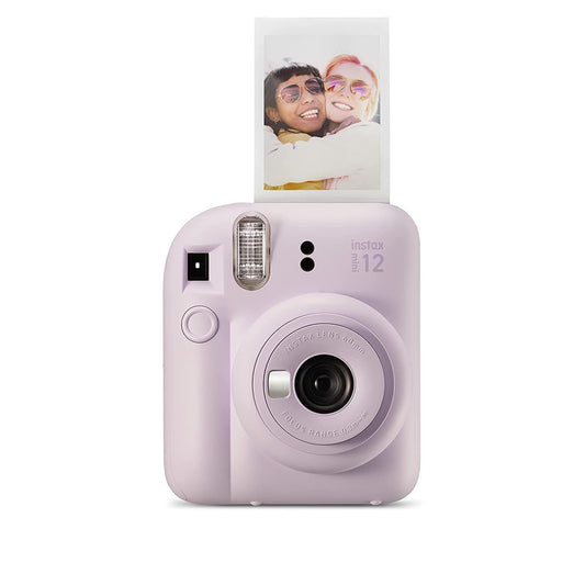 Fujifilm Instax Mini 12 Instant Camera + 10 Shot Films+ 1x Abstract Camera Case + 1x Photo Album + Photo Hanging 1 Set + 1x Close up Selfie Lens – Purple, Mini 12 Abstract